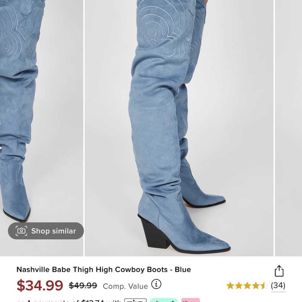 Thigh high cowboy boot